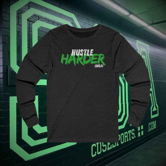 Hustle Harder Rusty | Softstyle Comfort Long Sleeve Tee