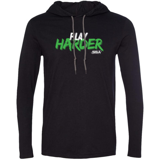 Play Harder Rusty | Softstyle Comfort Long Sleeve Tee w/Hoodie